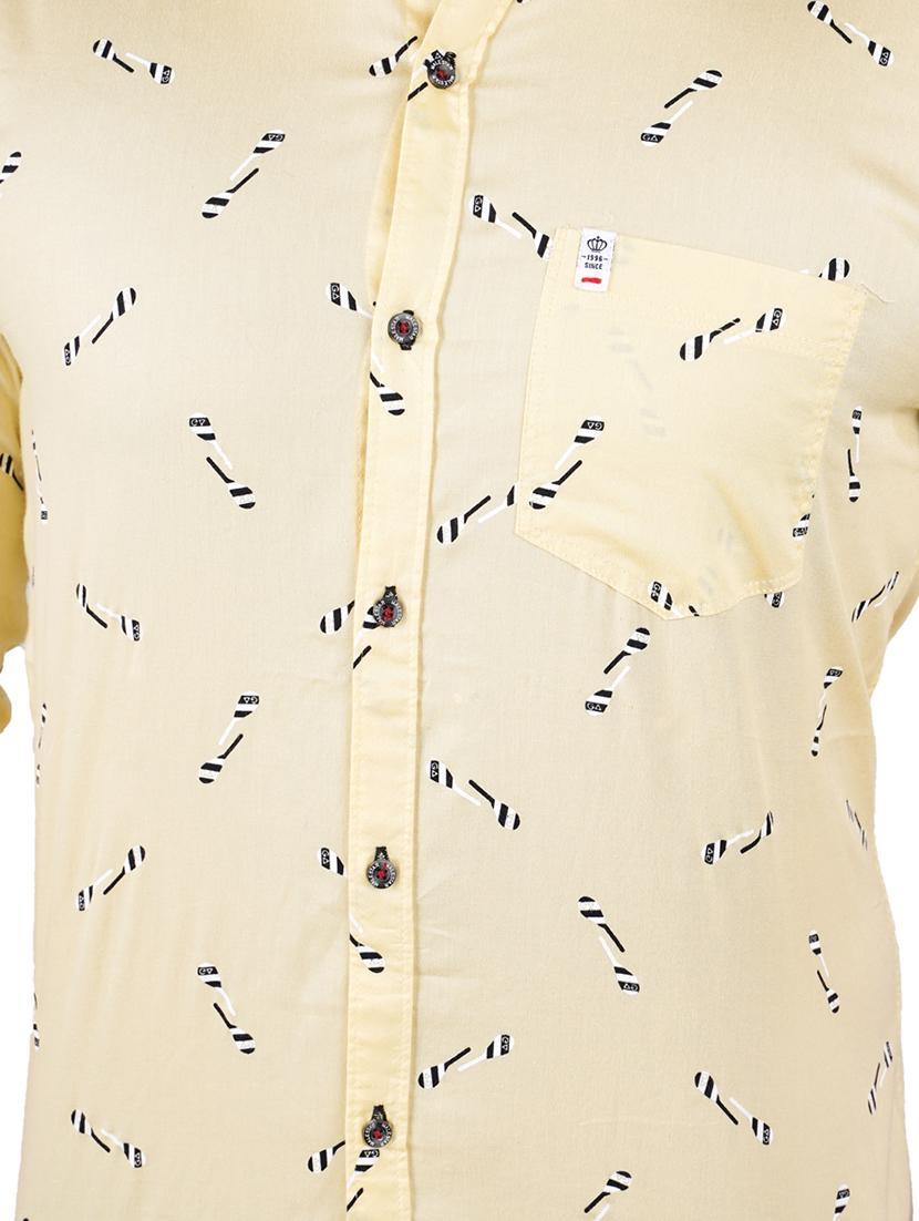 yellow printed casual shirt - 17300439 - Zoom Image - 4