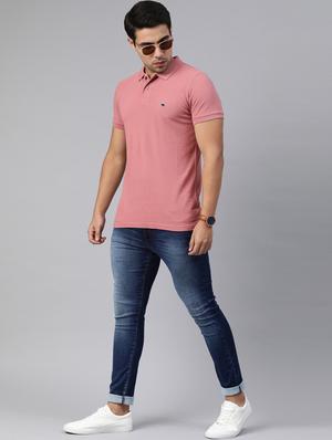 pink solid polo t-shirt - 17300470 - Standard Image - 4
