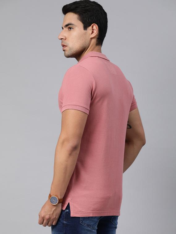 pink solid polo t-shirt - 17300470 - Zoom Image - 3
