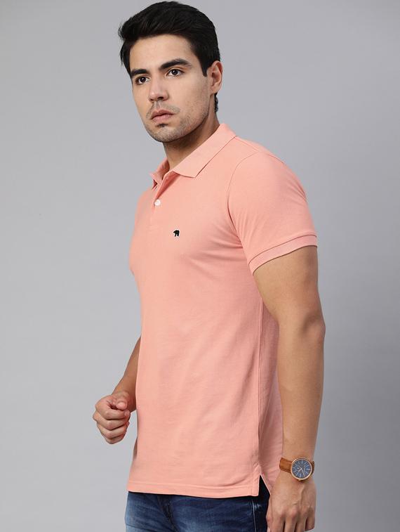 pink solid polo t-shirt - 17300473 - Zoom Image - 2