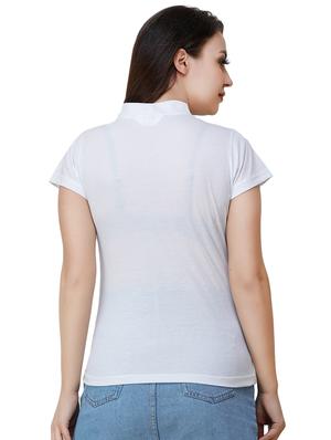 mock neck solid tee - 17300512 - Standard Image - 3