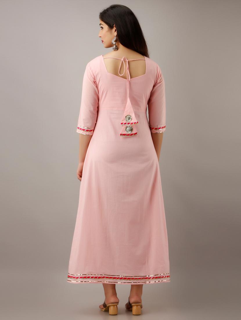 gota work a-line kurta - 17300515 - Zoom Image - 3