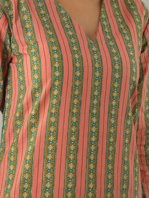 striped straight kurta - 17300516 - Standard Image - 5