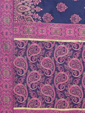 self design banarasi saree with blouse - 17300560 - Standard Image - 3