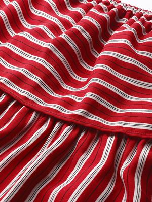 off shoulder striped dress - 17300585 - Standard Image - 5