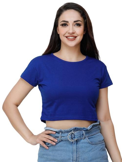 round neck crop top - 17300616 - Standard Image - 1