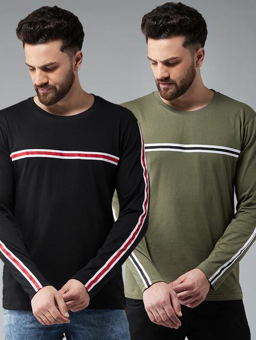 multi colored taped t-shirts combo - 17300649 - Standard Image - 1