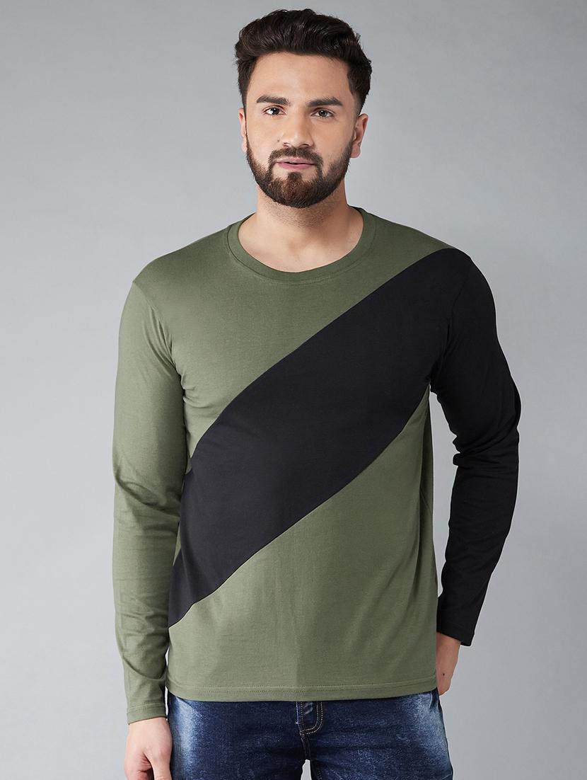 multi color block cut & sew t-shirts combo - 17300650 - Zoom Image - 4