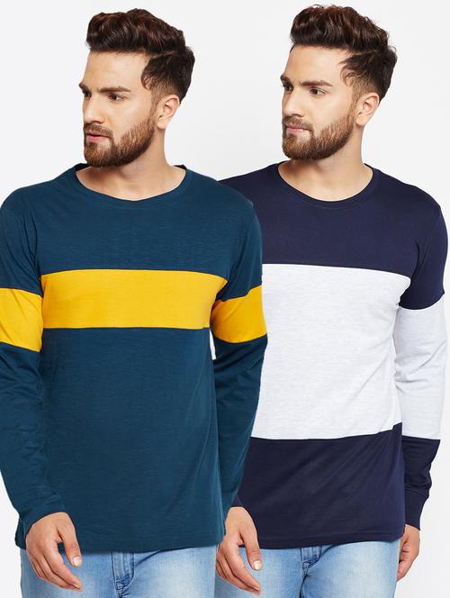 multi color block cut & sew t-shirt - 17300658 - Standard Image - 1