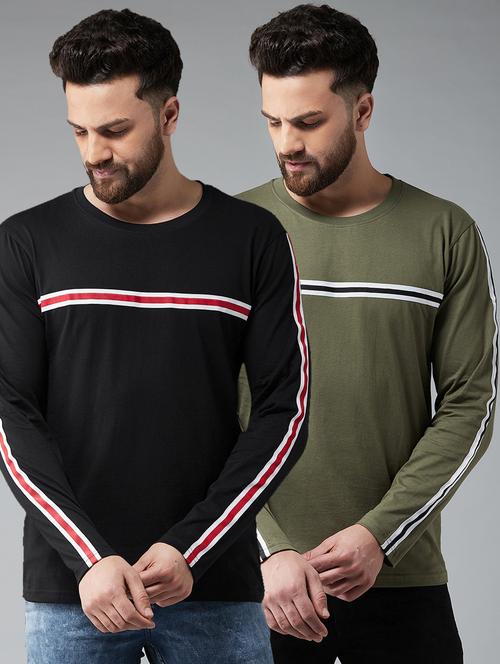 multi colored taped t-shirts combo - 17300660 - Standard Image - 1