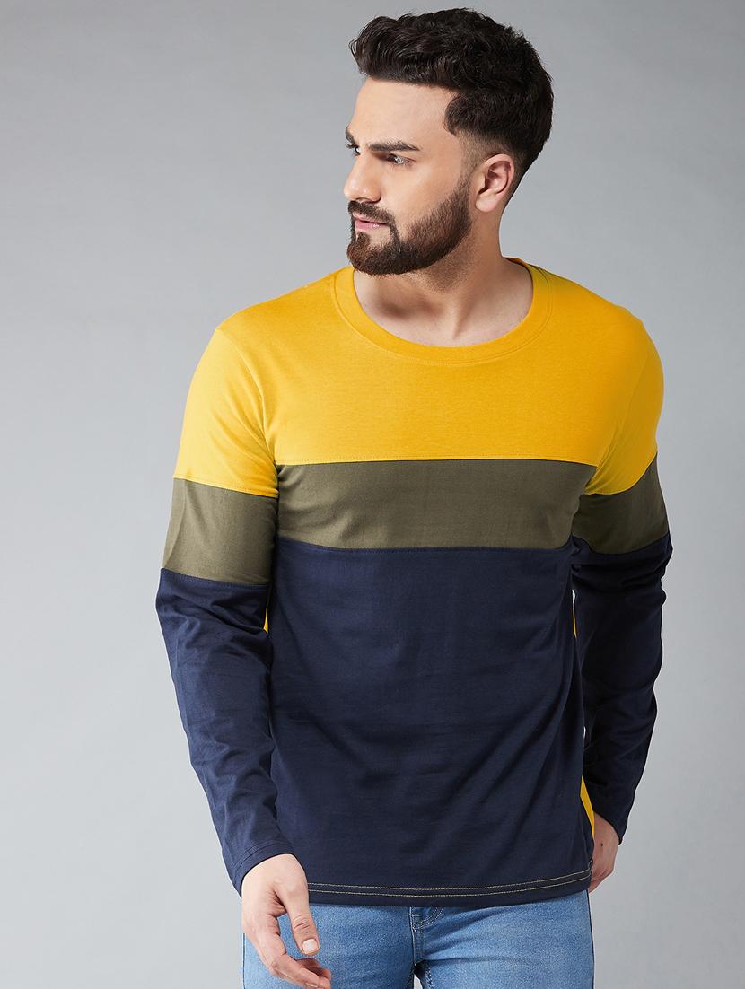 multi color block cut & sew t-shirts combo - 17300663 - Zoom Image - 2