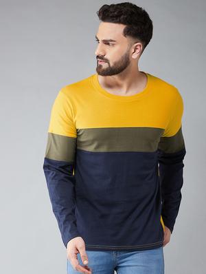 multi color block cut & sew t-shirts combo - 17300667 - Standard Image - 2