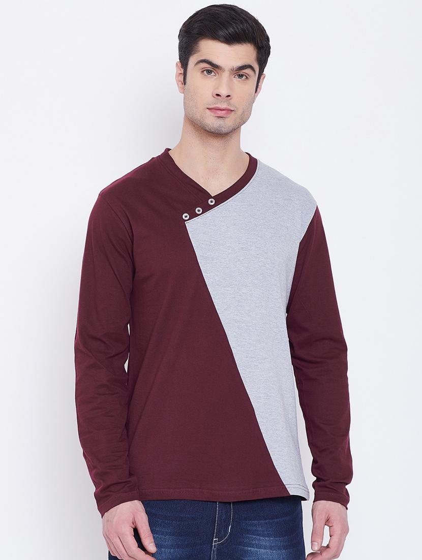 multi color block cut & sew t-shirts combo - 17300668 - Zoom Image - 2