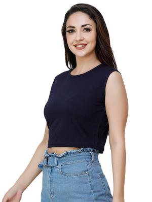 round neck crop tee - 17320192 - Standard Image - 2
