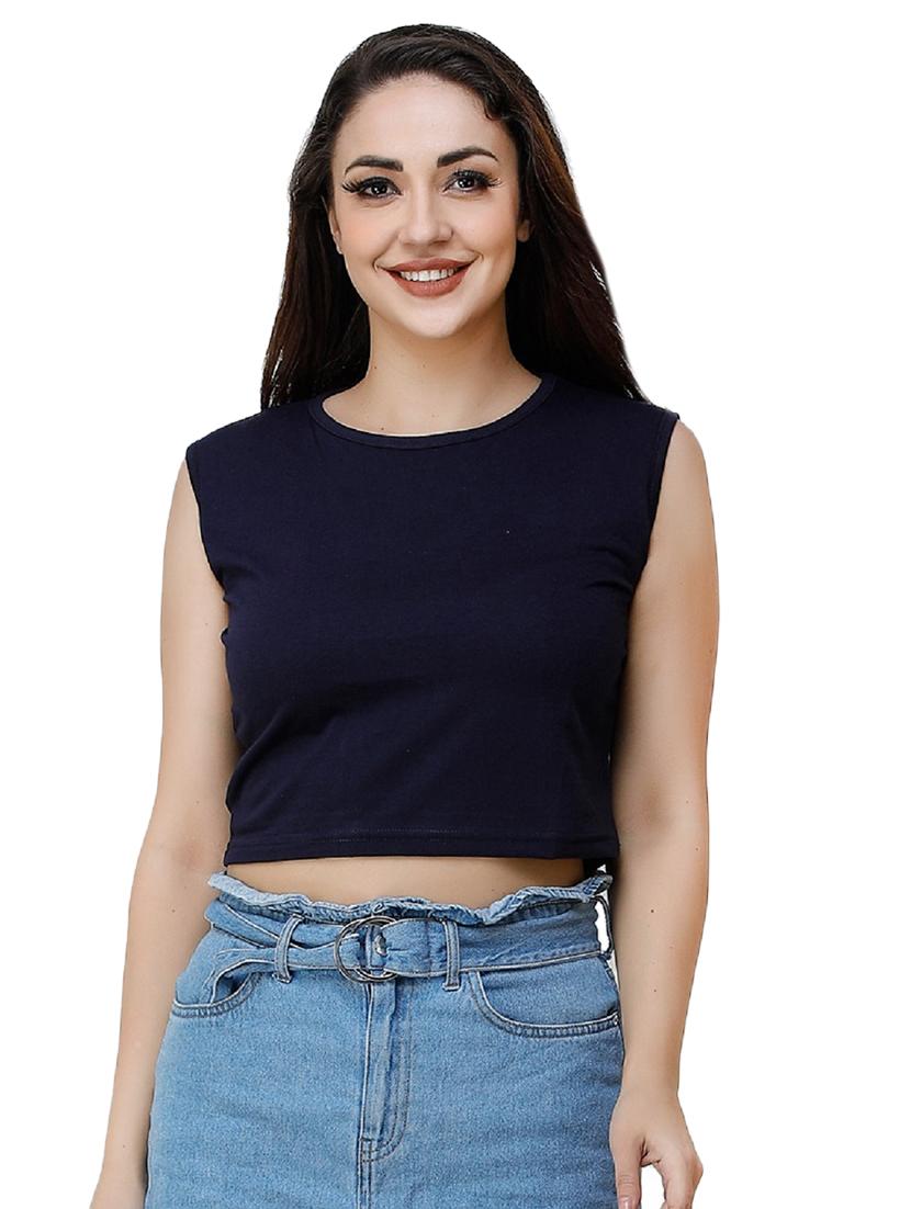 round neck crop tee - 17320192 - Zoom Image - 1