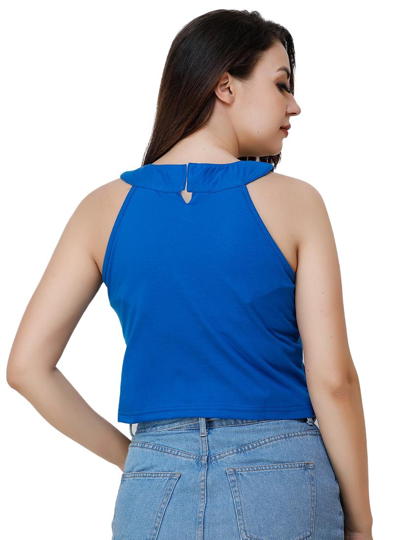 halter neck crop top - 17324083 - Zoom Image - 3
