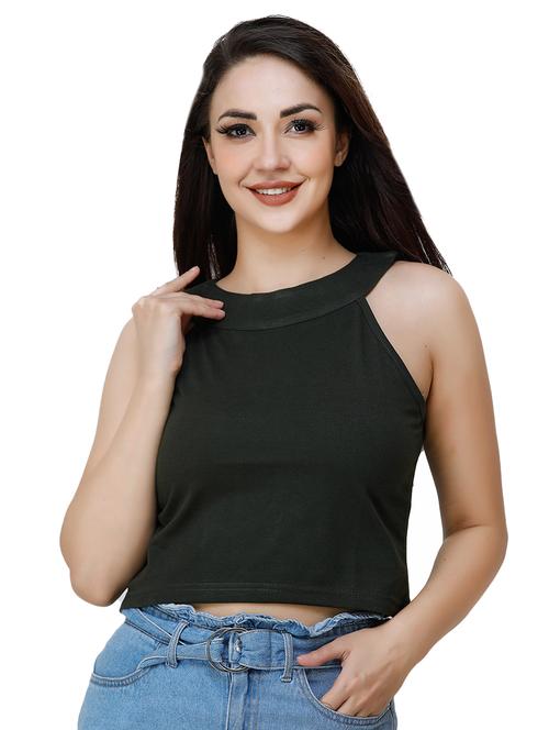 halter neck crop top - 17324084 - Standard Image - 1