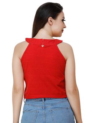 halter neck crop top - 17324086 - Standard Image - 3