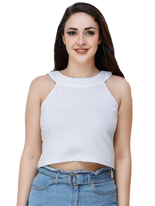 halter neck crop top - 17324087 - Standard Image - 1