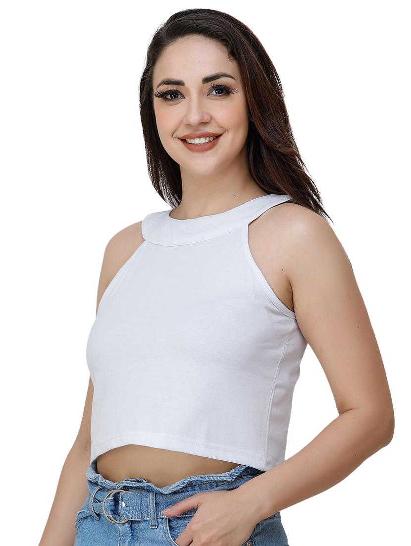 halter neck crop top - 17324087 - Zoom Image - 2