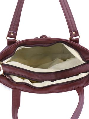 brown leatherette (pu) tote - 17324142 - Standard Image - 3