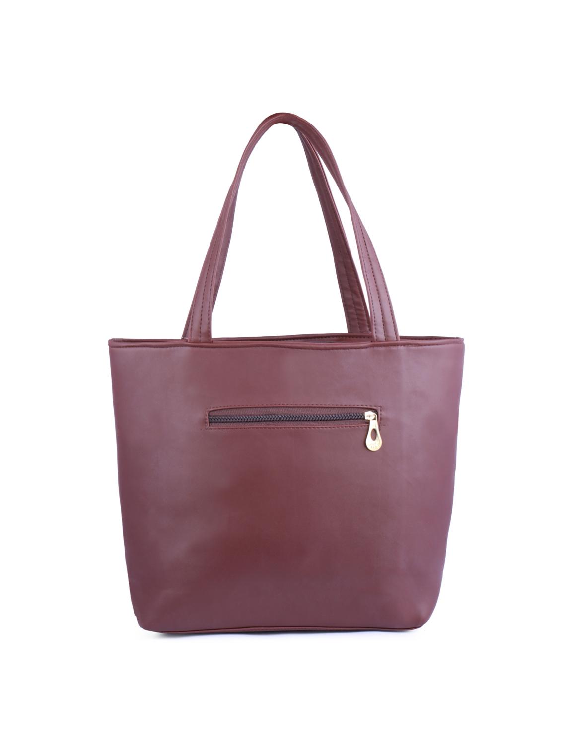 brown leatherette (pu) tote - 17324142 - Zoom Image - 2