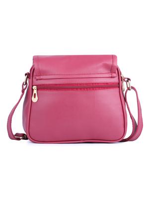 pink leatherette (pu) messenger sling bag - 17324146 - Standard Image - 2