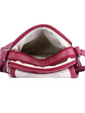 pink leatherette (pu) messenger sling bag - 17324146 - Standard Image - 3