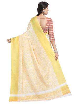 solid plain saree with blouse - 17324207 - Standard Image - 2