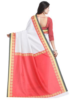 solid plain saree with blouse - 17324208 - Standard Image - 2