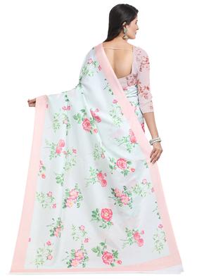 floral printed saree with blouse - 17324214 - Standard Image - 2