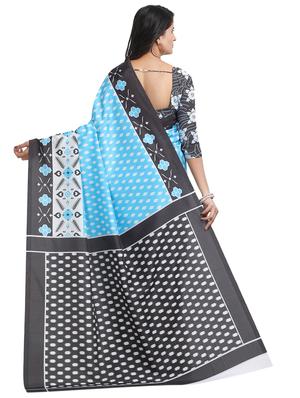 floral printed saree with blouse - 17324223 - Standard Image - 2