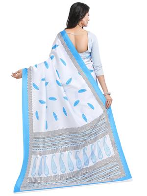 self design printed saree with blouse - 17324248 - Standard Image - 2