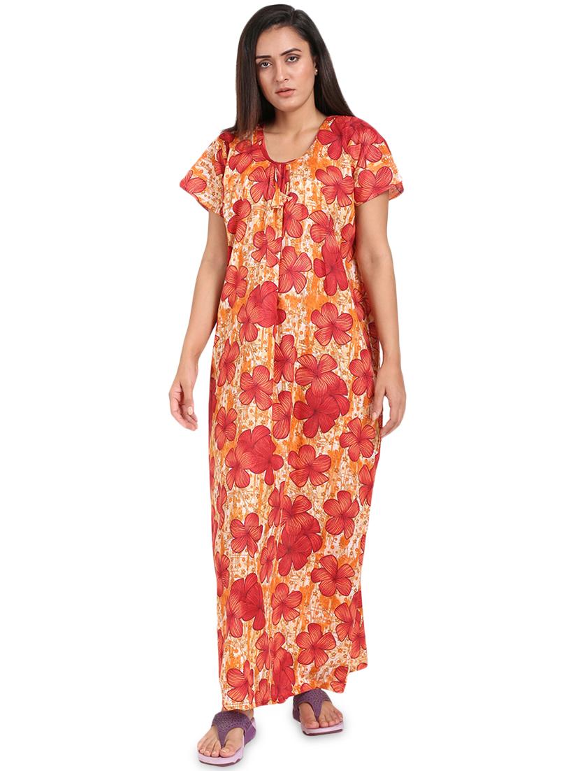 scoop neck printed nighty - 17324273 - Zoom Image - 1