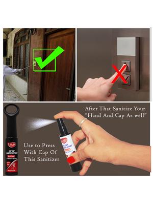 lilium clip cap sanitizer spray with liquid, use to press door-bell, elevator buttons, pack of 12 - 17324320 - Standard Image - 2