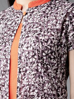 floral print layered kurta - 17324455 - Standard Image - 3