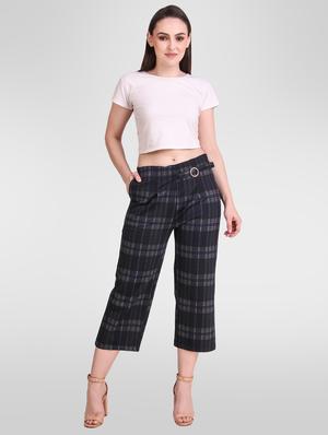 high rise belted cropped palazzo - 17324546 - Standard Image - 4