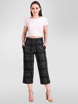 high rise belted cropped palazzo - 17324547 - Standard Image - 4