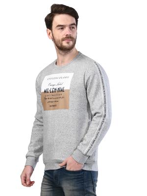 grey printed taped sweatshirt - 17324651 - Standard Image - 2