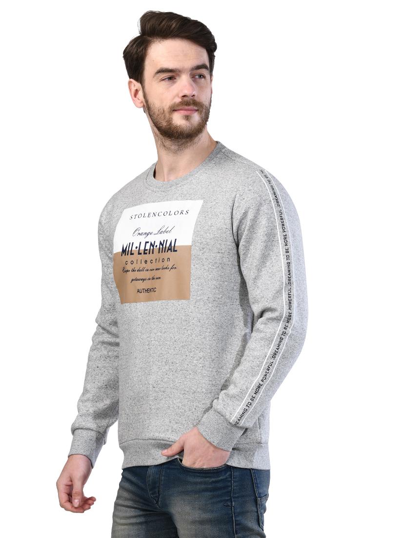 grey printed taped sweatshirt - 17324651 - Zoom Image - 2