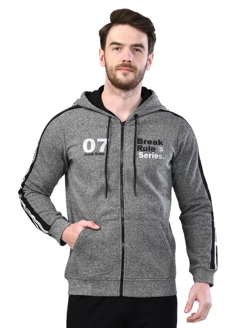 grey printed taped sweatshirt - 17324653 - Standard Image - 1