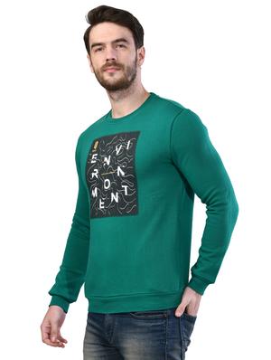 green chest print sweatshirt - 17324657 - Standard Image - 2