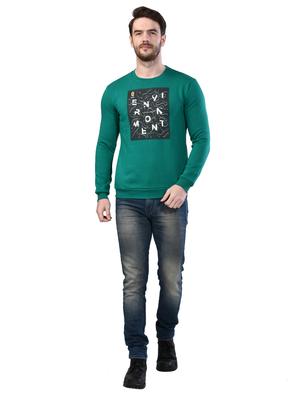 green chest print sweatshirt - 17324657 - Standard Image - 4
