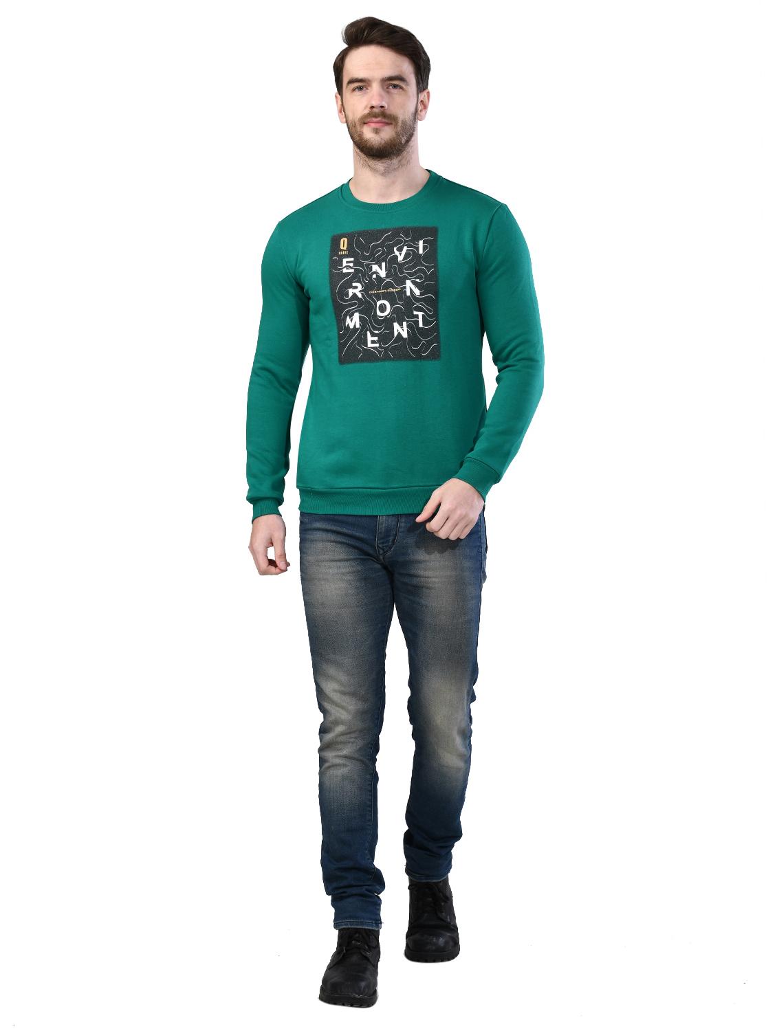 green chest print sweatshirt - 17324657 - Zoom Image - 4