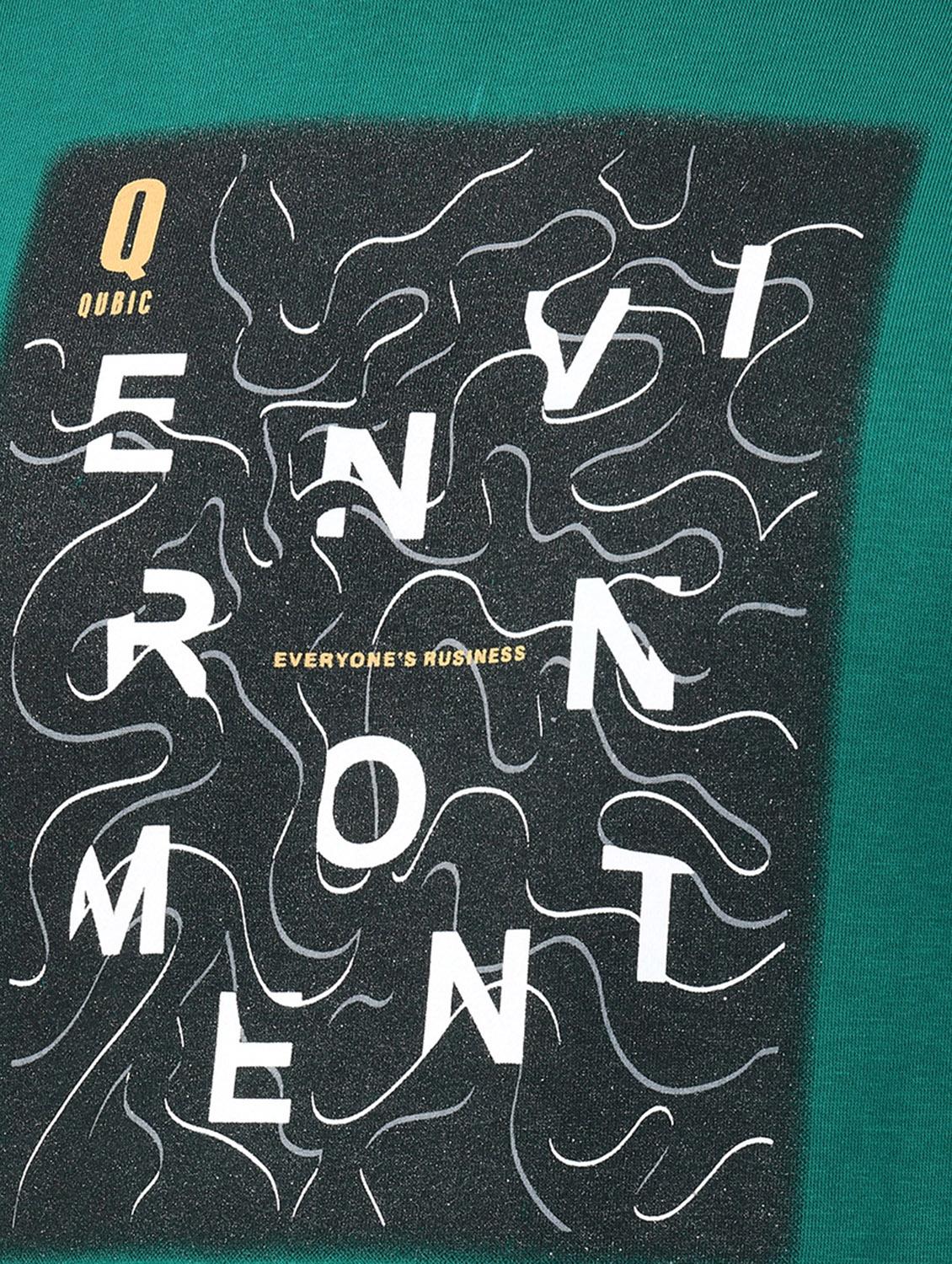 green chest print sweatshirt - 17324657 - Zoom Image - 5