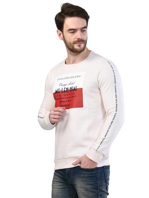 off white chest print sweatshirt - 17324663 - Standard Image - 2