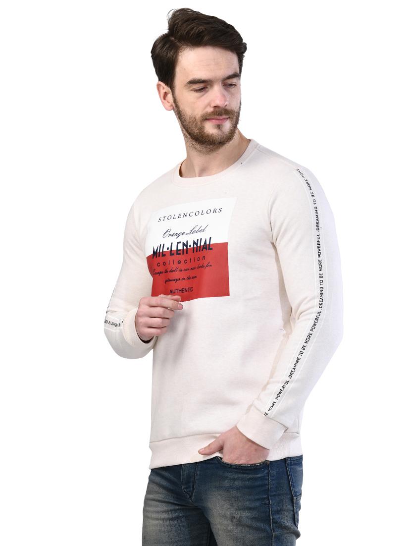off white chest print sweatshirt - 17324663 - Zoom Image - 2