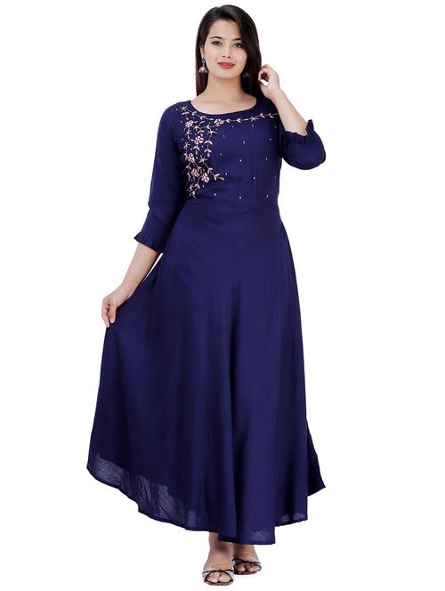 embroidered detail fit & flare dress - 17324812 - Standard Image - 1