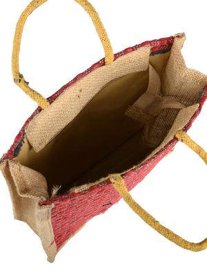 multi colored jute regular shopping bag - 17324822 - Standard Image - 3
