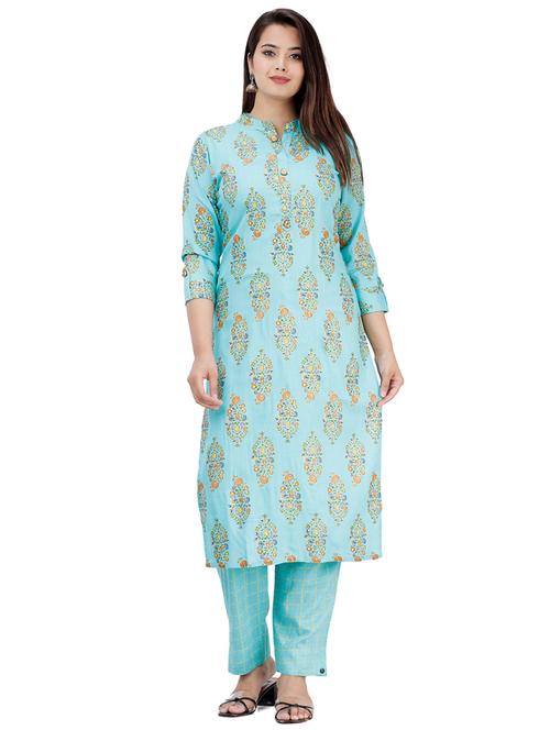 printed kurta pant set - 17324838 - Standard Image - 1